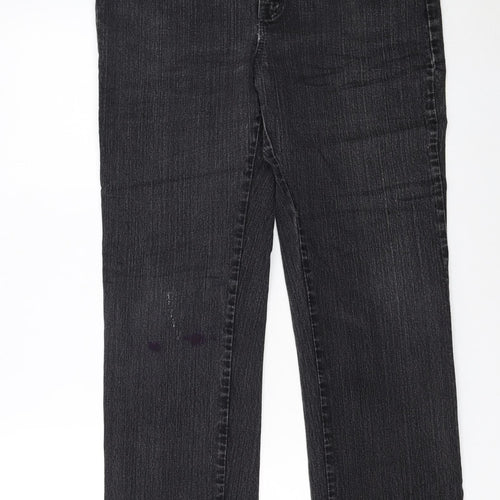 Lee Women's Petite Black Classic Fit Straight Leg Jeans Size 12
