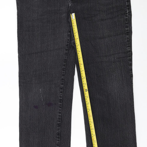 Lee Women's Petite Black Classic Fit Straight Leg Jeans Size 12