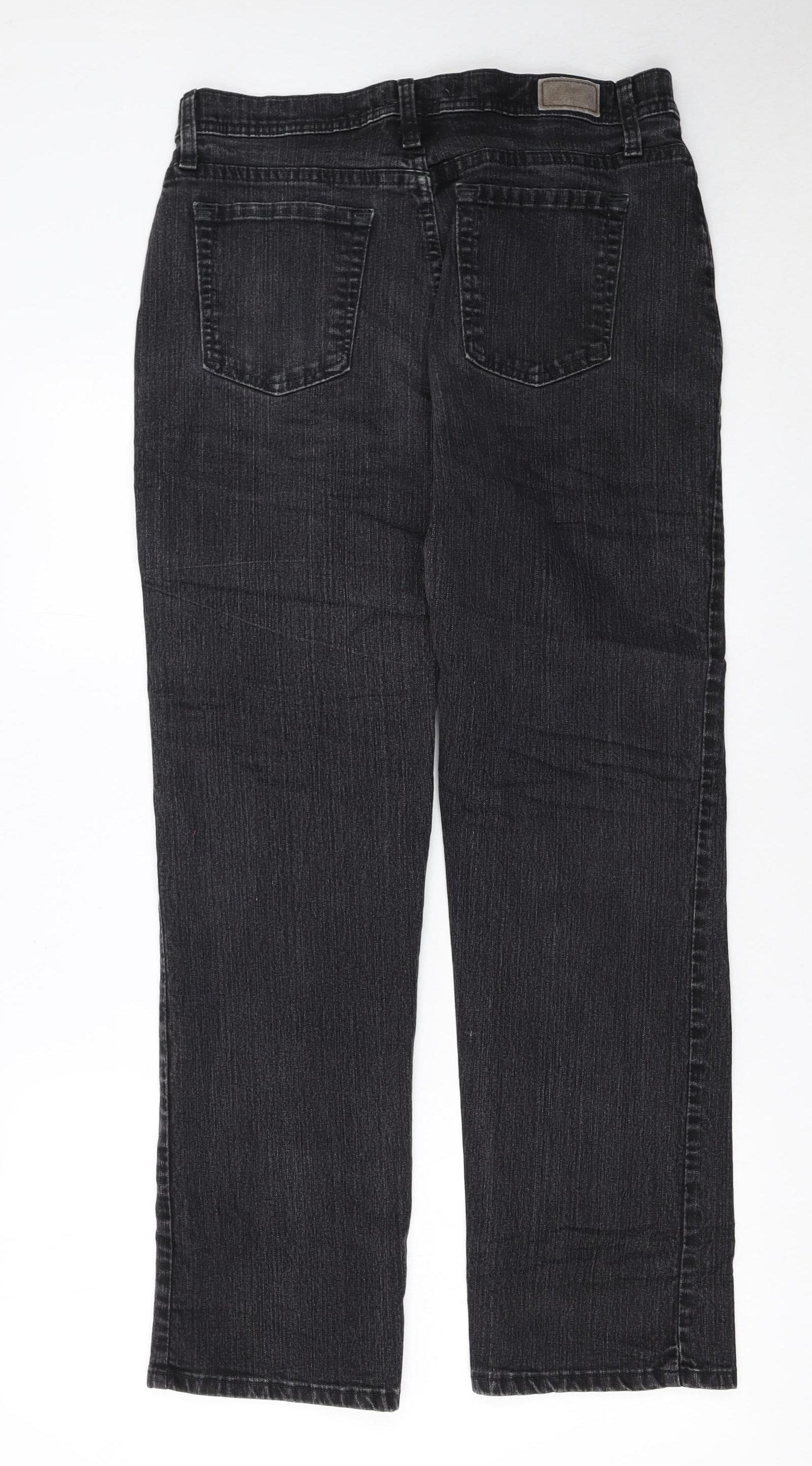 Lee Women's Petite Black Classic Fit Straight Leg Jeans Size 12