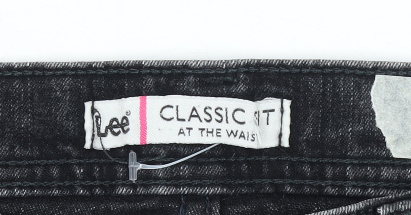 Lee Women's Petite Black Classic Fit Straight Leg Jeans Size 12