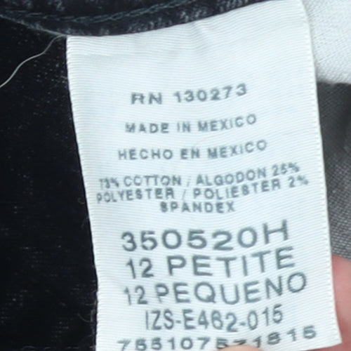 Lee Women's Petite Black Classic Fit Straight Leg Jeans Size 12