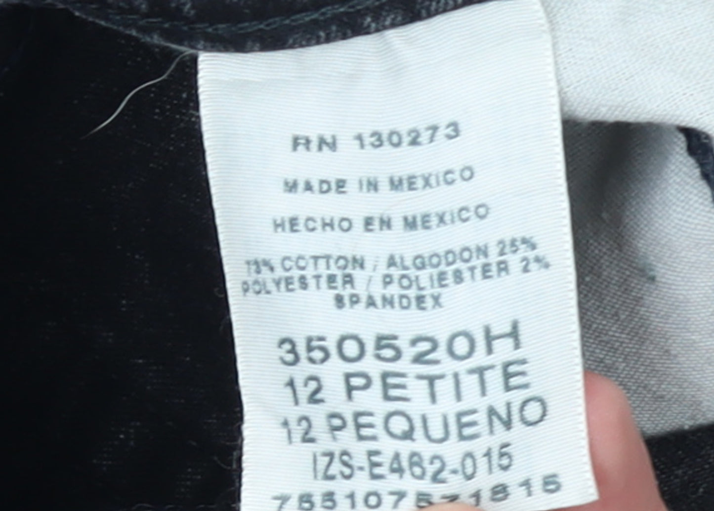 Lee Women's Petite Black Classic Fit Straight Leg Jeans Size 12