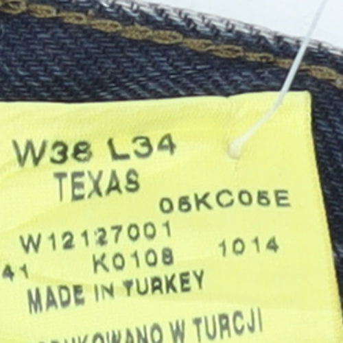 Wrangler Men's Blue Texas Straight Leg Denim Jeans W38 L34