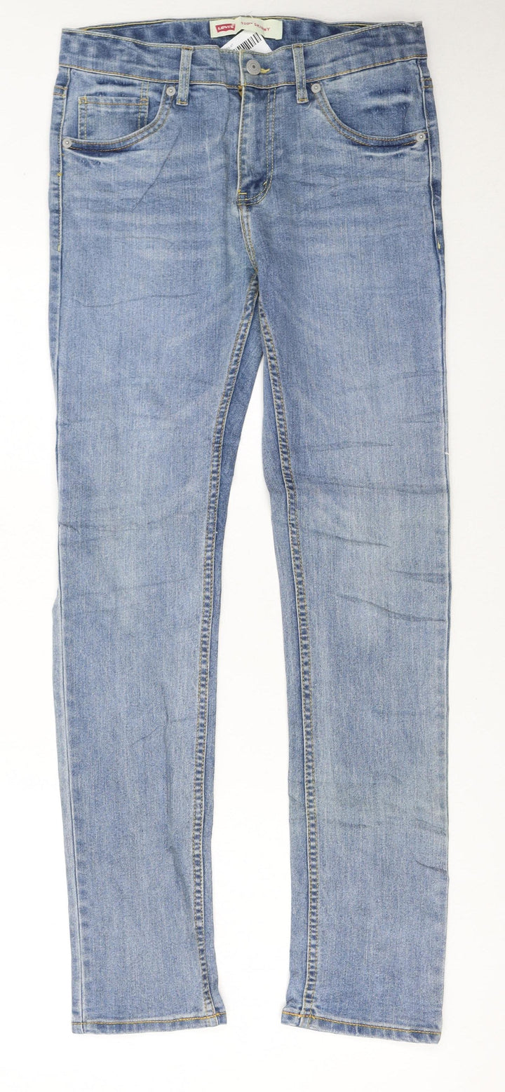 Levi's Boys Blue 510 Skinny Jeans Size 16 Years Light Wash Slim Fit