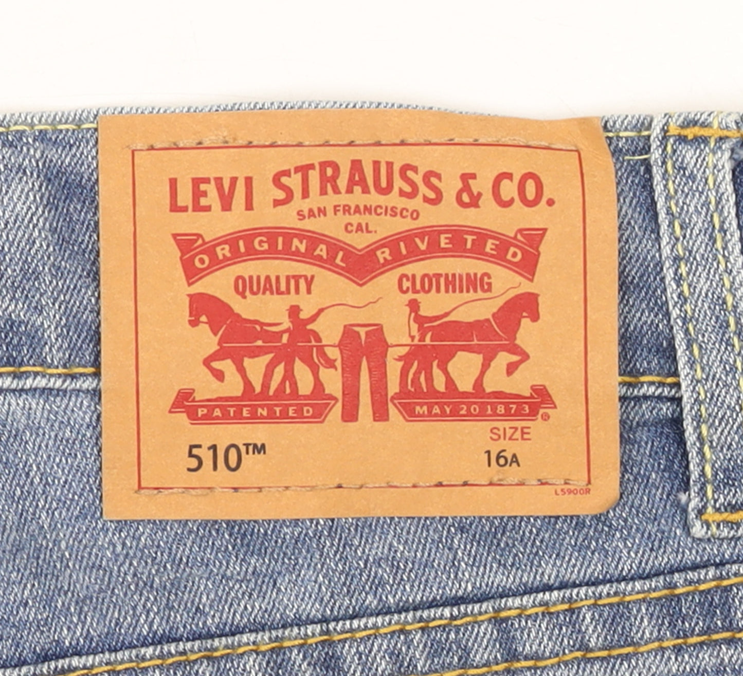Levi's Boys Blue 510 Skinny Jeans Size 16 Years Light Wash Slim Fit