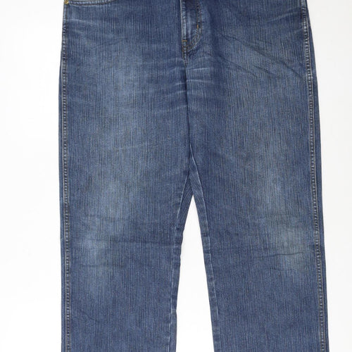 Wrangler Men's Blue Regular Fit Straight Jeans W34 L30