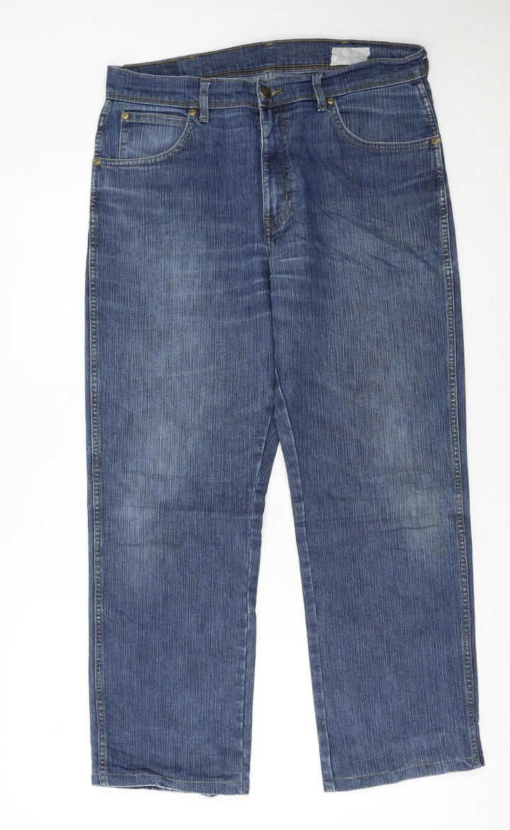 Wrangler Men's Blue Regular Fit Straight Jeans W34 L30
