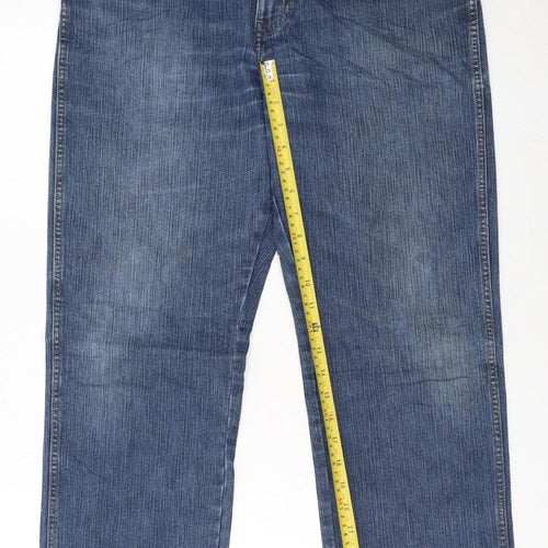 Wrangler Men's Blue Regular Fit Straight Jeans W34 L30