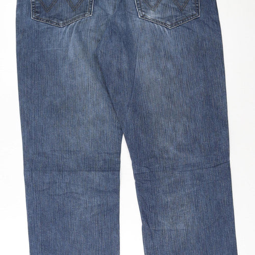 Wrangler Men's Blue Regular Fit Straight Jeans W34 L30