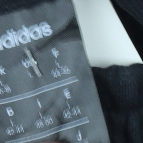 Adidas Womens Black Jogger Trousers Size L Elastic Waist Logo Sports