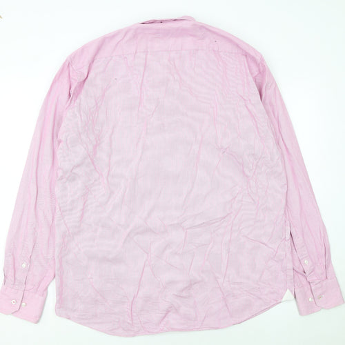 Hugo Boss Men's Pink Regular Fit Long Sleeve Button-Up Shirt Size 17.5