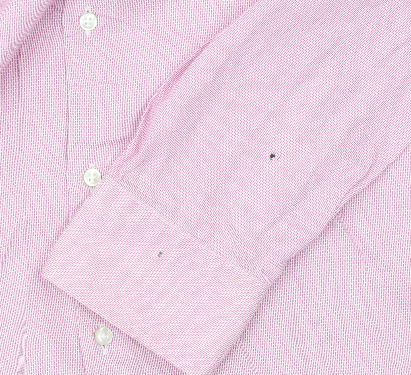 Hugo Boss Men's Pink Regular Fit Long Sleeve Button-Up Shirt Size 17.5