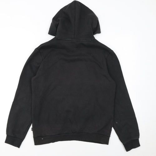 Puma Boys Black Hoodie Size 13-14 Years Pullover Cotton Blend Fleece
