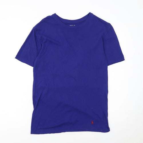 Ralph Lauren Men's Blue Cotton Crew Neck T-Shirt Size S