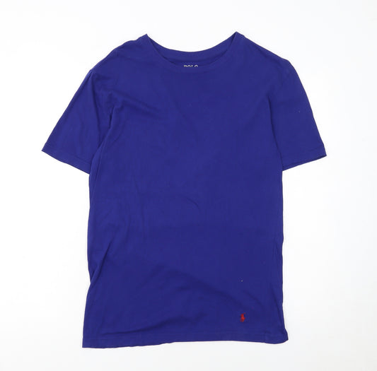 Ralph Lauren Men's Blue Cotton Crew Neck T-Shirt Size S