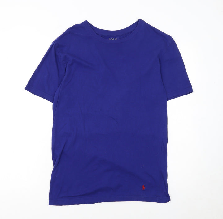 Ralph Lauren Men's Blue Cotton Crew Neck T-Shirt Size S