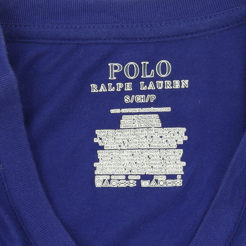 Ralph Lauren Men's Blue Cotton Crew Neck T-Shirt Size S