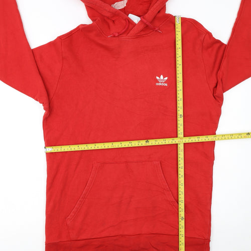 Adidas Men's Red Pullover Hoodie Size M Regular Fit Sportswear