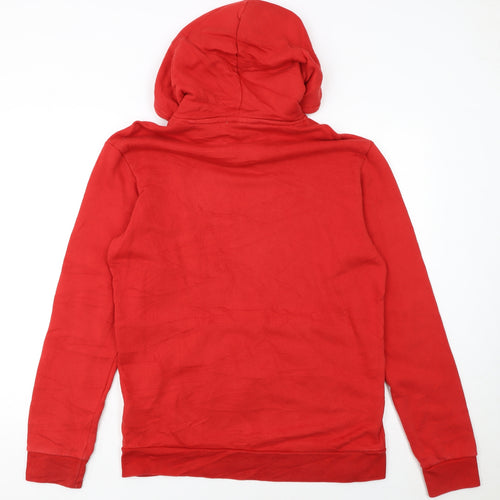 Adidas Men's Red Pullover Hoodie Size M Regular Fit Sportswear