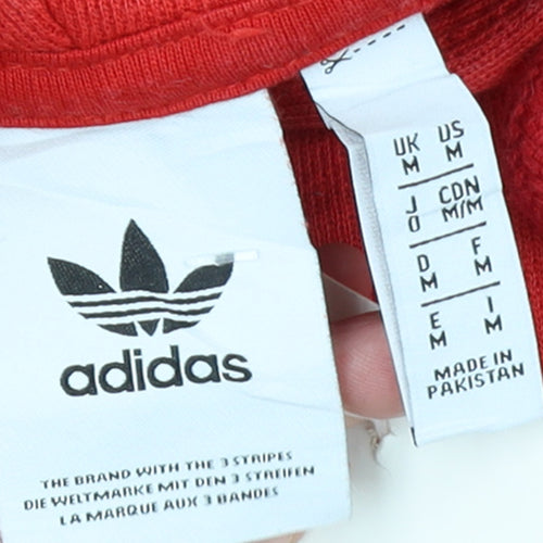 Adidas Men's Red Pullover Hoodie Size M Regular Fit Sportswear