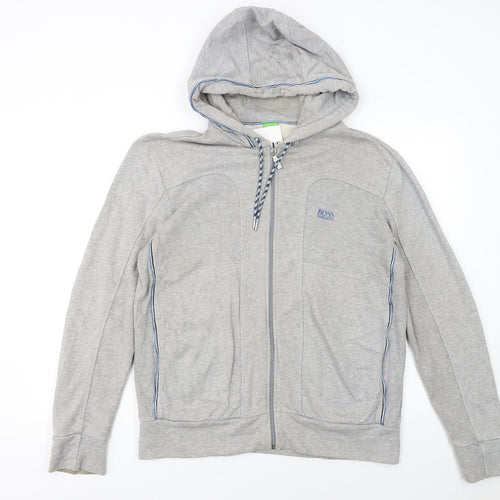 Hugo Boss Men's Grey Full Zip Hoodie Size M