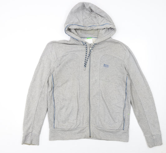 Hugo Boss Men's Grey Full Zip Hoodie Size M