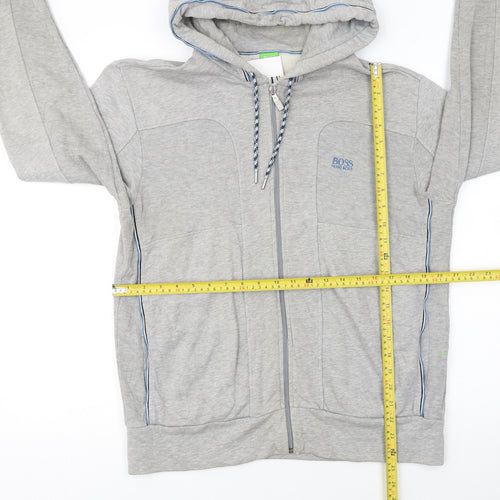 Hugo Boss Men's Grey Full Zip Hoodie Size M