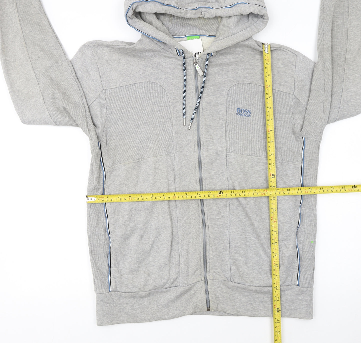 Hugo Boss Men's Grey Full Zip Hoodie Size M