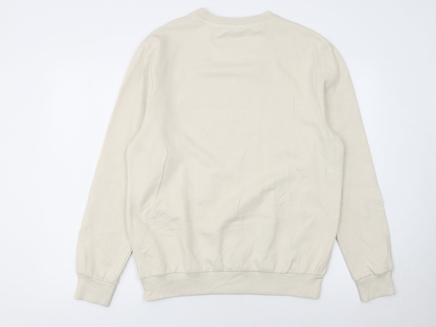 Disney Women Beige Mickey Mouse Pullover Sweatshirt Size 12 L