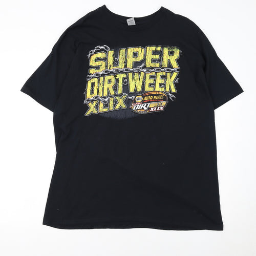 Gildan Men’s Black XL Super Dirt Week Graphic Racing T-Shirt