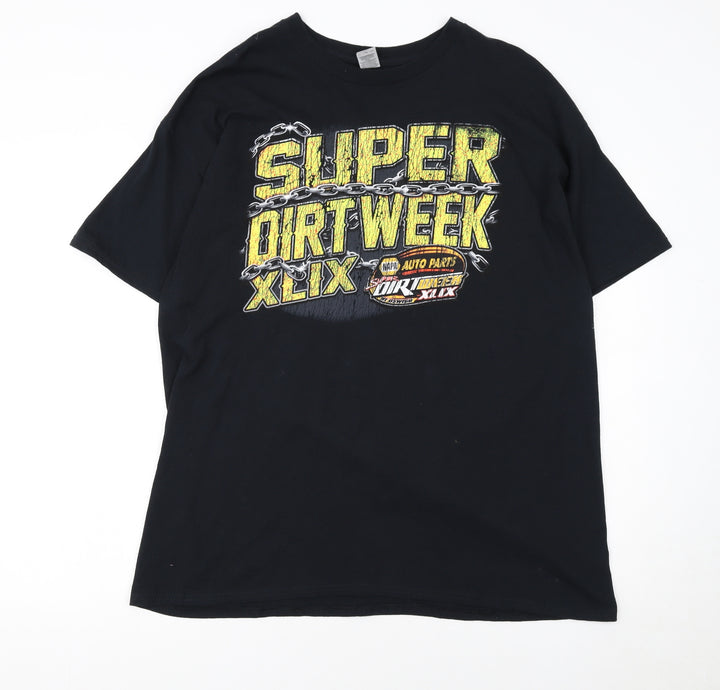 Gildan Men’s Black XL Super Dirt Week Graphic Racing T-Shirt