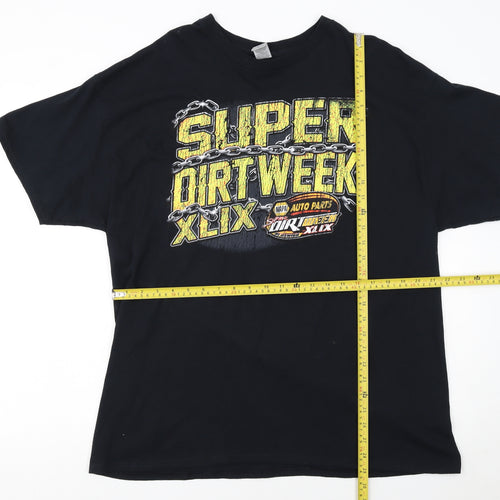Gildan Men’s Black XL Super Dirt Week Graphic Racing T-Shirt