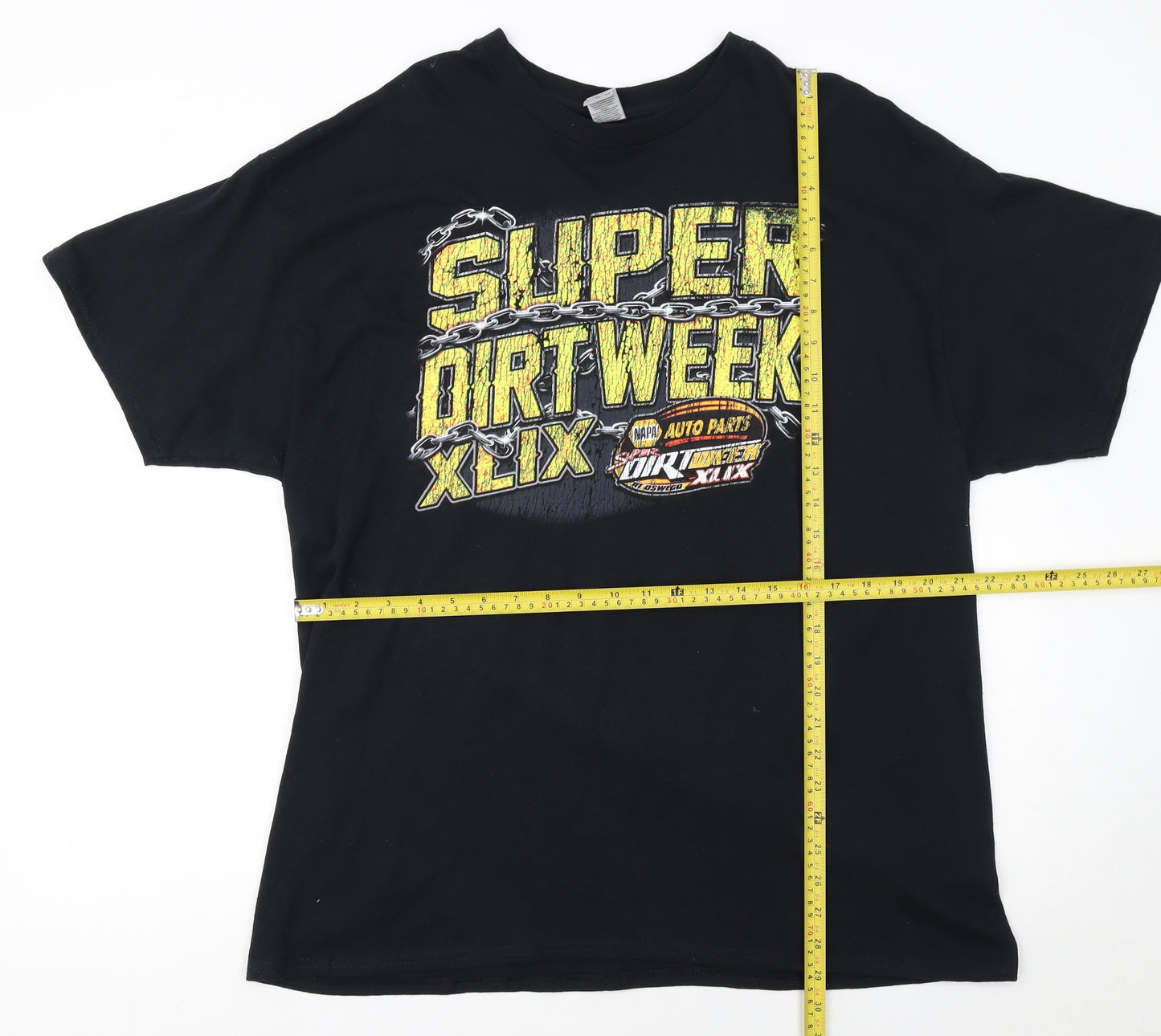 Gildan Men’s Black XL Super Dirt Week Graphic Racing T-Shirt