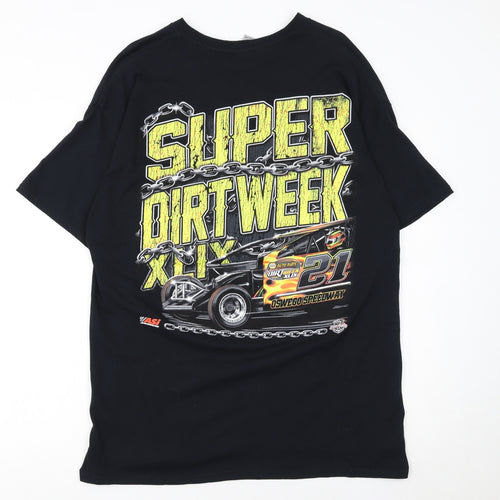 Gildan Men’s Black XL Super Dirt Week Graphic Racing T-Shirt