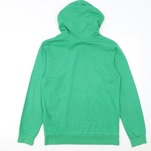 Champion Boys Green Pullover Hoodie 13-14 Years Logo Graphic Cotton Blend