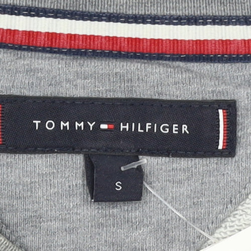 Tommy Hilfiger Men's Grey Logo Crew Neck Sweatshirt S