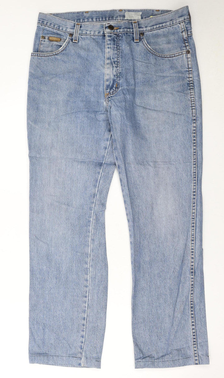Wrangler Mens Blue Denim Texas Regular Straight Jeans W34 L32