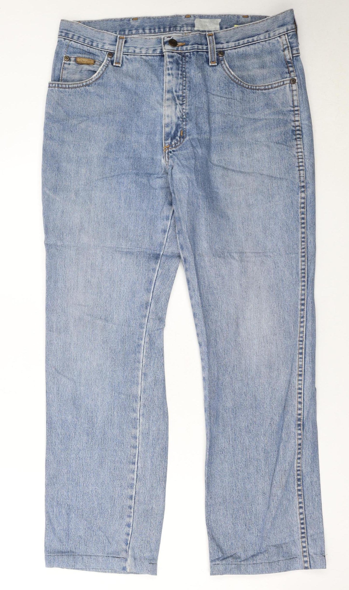 Wrangler Mens Blue Denim Texas Regular Straight Jeans W34 L32