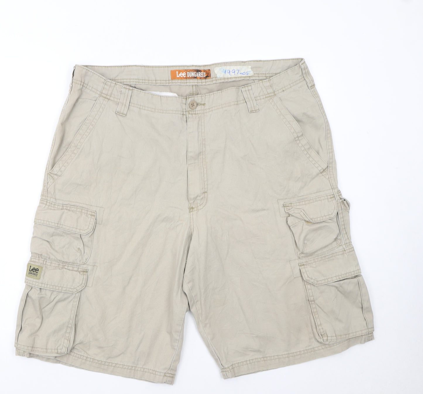 Lee Dungarees Men's Beige Cargo Shorts Size 36 Regular Fit