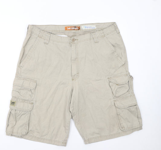 Lee Dungarees Men's Beige Cargo Shorts Size 36 Regular Fit