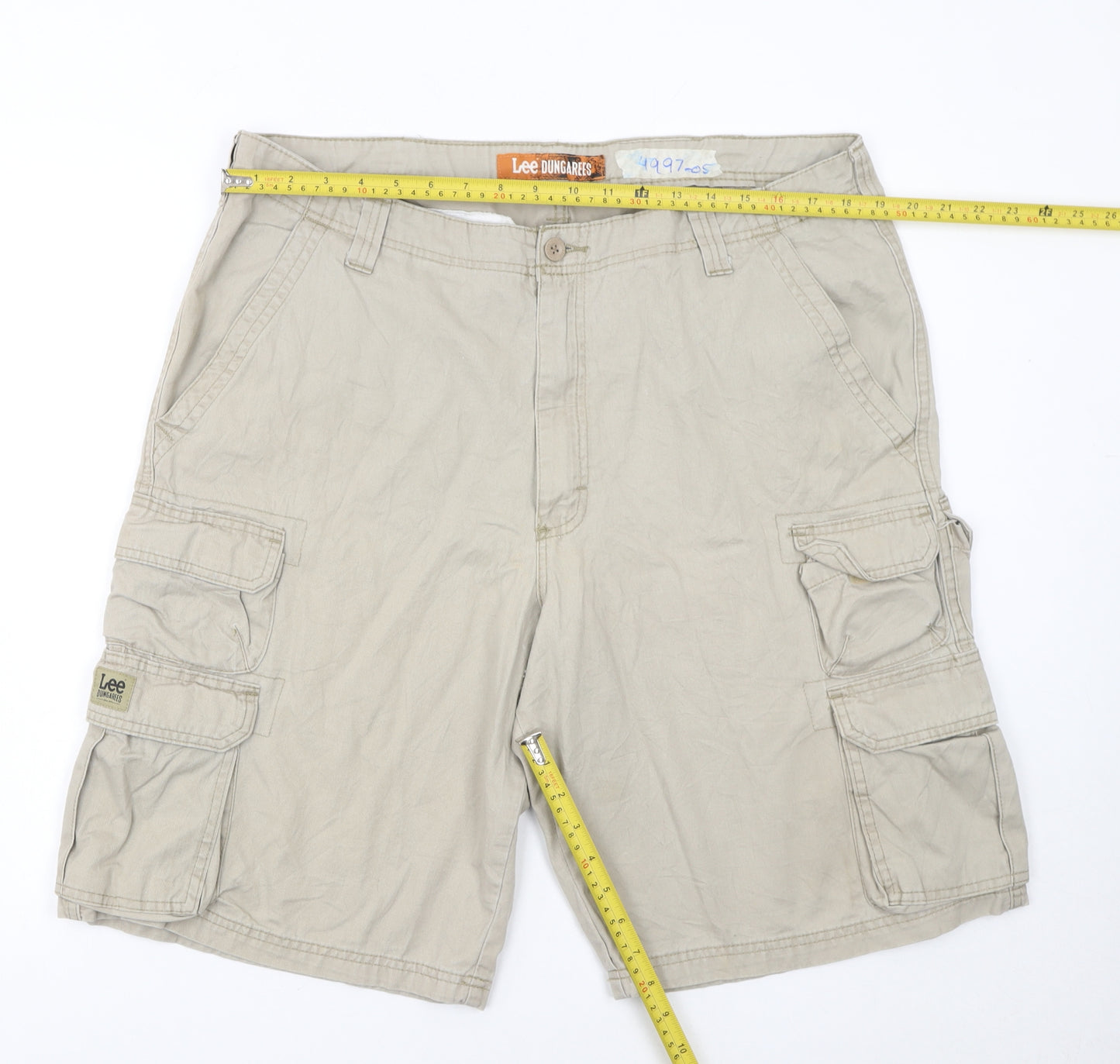 Lee Dungarees Men's Beige Cargo Shorts Size 36 Regular Fit