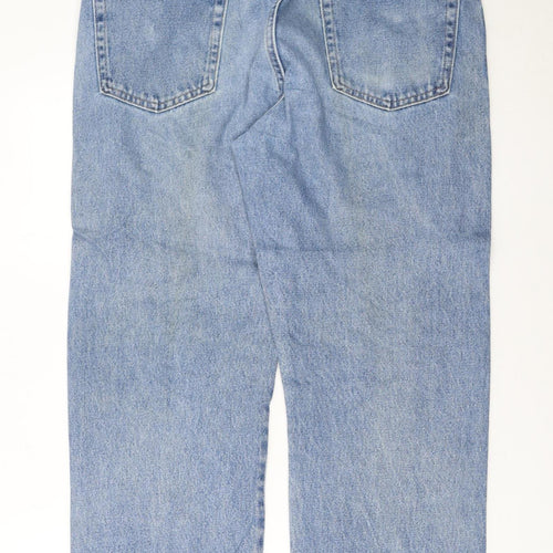Wrangler Men's Light Blue 36x30 Straight Regular Fit Denim Jeans