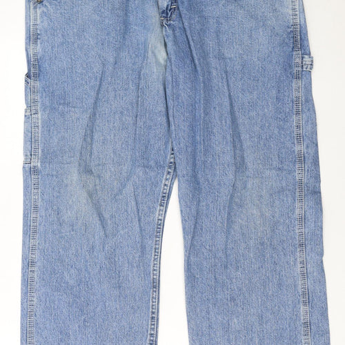 Lee Men’s Blue Straight Leg Denim Jeans 36W x 30L Cotton Regular Fit