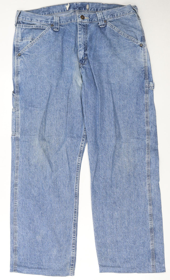 Lee Men’s Blue Straight Leg Denim Jeans 36W x 30L Cotton Regular Fit