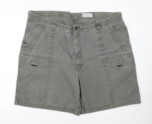 Wrangler Men's Grey Cargo Shorts Size 46 Regular Cotton Workwear
