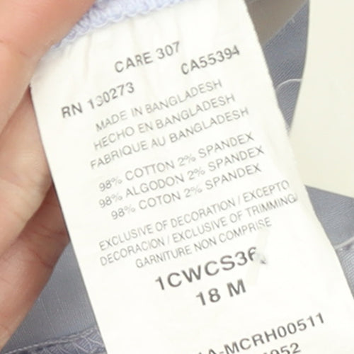 Lee Women's Light Blue Cargo Shorts Size 18M Regular Fit Mid Rise Cotton Blend