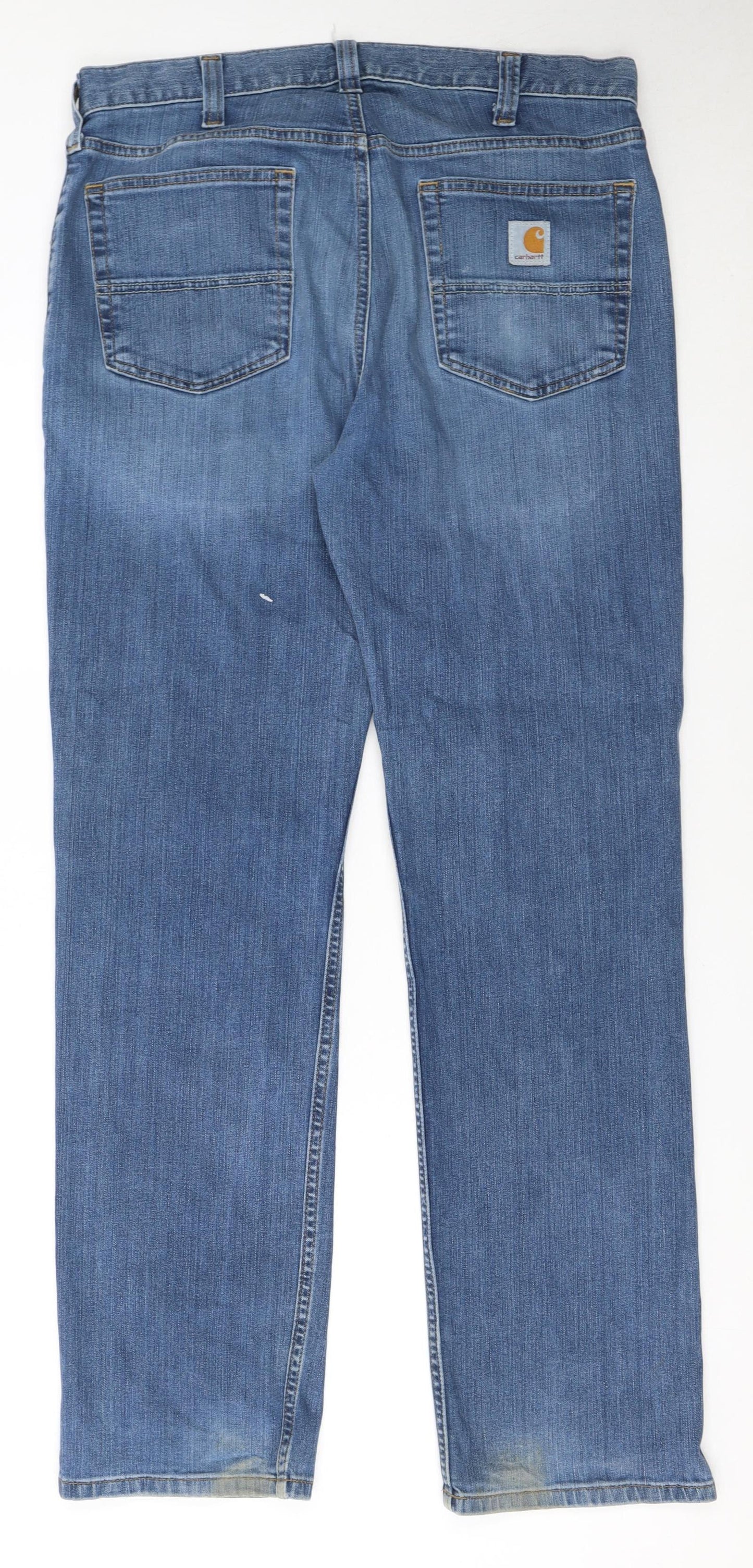 Carhartt Men's Blue Relaxed Fit Straight Denim Jeans 34x32