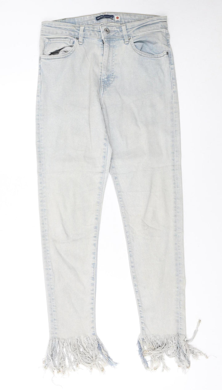 Levi's Made & Crafted Women's Light Blue Skinny Fringe Jeans Size 12
