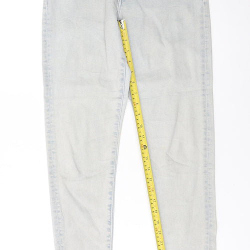 Levi's Made & Crafted Women's Light Blue Skinny Fringe Jeans Size 12