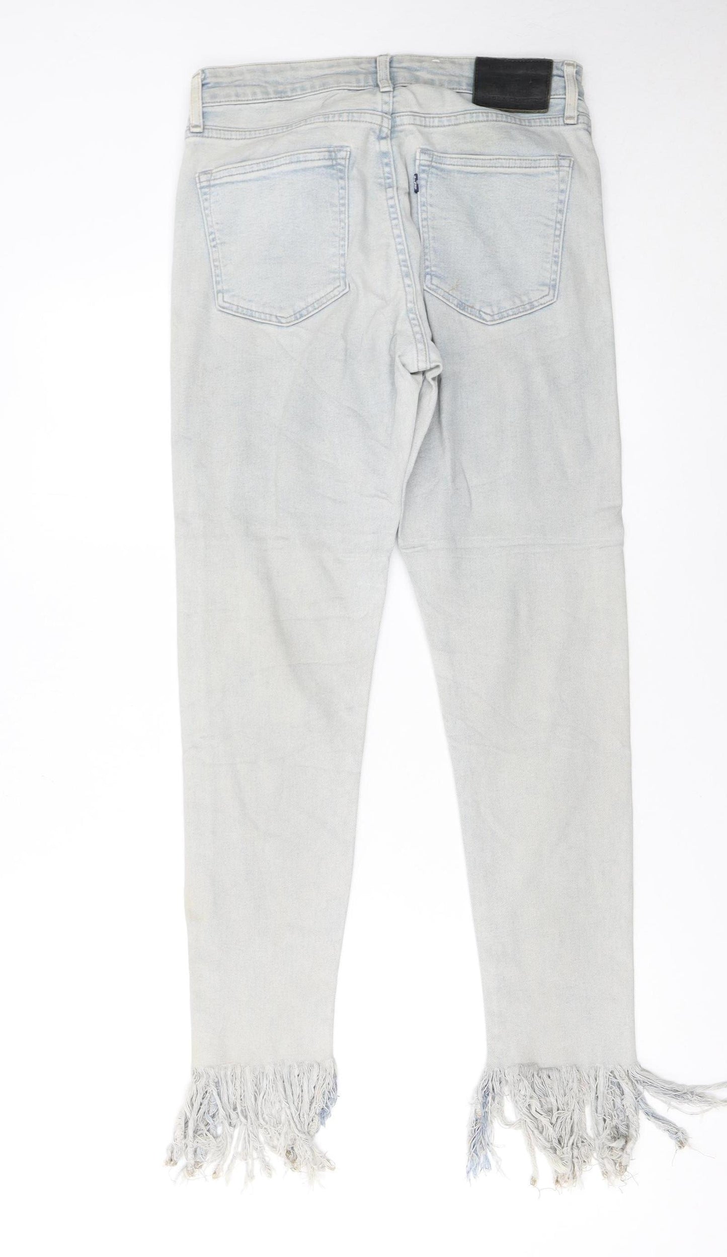 Levi's Made & Crafted Women's Light Blue Skinny Fringe Jeans Size 12
